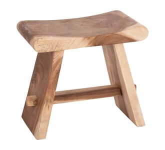 Σκαμπό Saddle pakoworld suar ξύλο σε φυσική απόχρωση 50x30x50εκ |  Σκαμπώ στο espiti