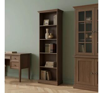 Βιβλιοθήκη Mozart pakoworld χρώμα καρυδί 60x34,5x202,5εκ |  Βιβλιοθήκες στο espiti