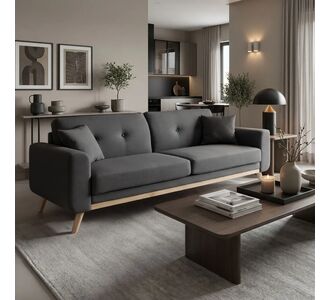 Καναπές-κρεβάτι Carmelo Pakoworld ανθρακί ύφασμα 214x80x86εκ |  Καναπέδες στο espiti