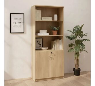 Βιβλιοθήκη γραφείου επαγγελματική Amazon pakoworld χρώμα sonoma 80x40x200εκ |  Βιβλιοθήκες στο espiti