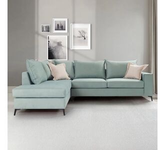 Γωνιακός καναπές δεξιά γωνία Romantic pakoworld ύφασμα Ciel-Cream 290x235x95εκ |  Καναπέδες γωνιακοί στο espiti