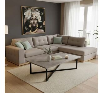 Γωνιακός καναπές αριστερή γωνία Boston pakoworld ύφασμα elephant-ciel 280x225x90εκ |  Καναπέδες γωνιακοί στο espiti