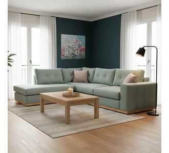Γωνιακός καναπές δεξιά γωνία Boston pakoworld ύφασμα ciel-cream 280x225x90εκ |  Καναπέδες γωνιακοί στο espiti