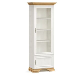 Βιτρίνα Jaden pakoworld golden oak-λευκό antique 70,5x43x197,5εκ |  Βιτρίνες - Έπιπλα εισόδου στο espiti