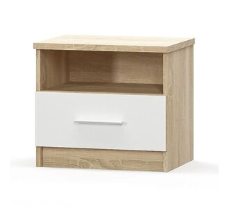 Κομοδίνο Geneva pakoworld φυσικό-λευκό 50x37x45.5εκ |  Κομοδίνα στο espiti