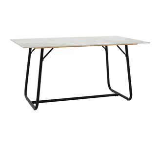 Τραπέζι Revello pakoworld sintered stone λευκό μαρμάρου-μαύρο 150x90x75εκ |  Τραπέζια στο espiti