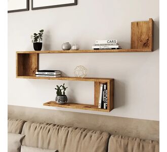Ραφιέρα τοίχου Belinda pakoworld oak 120x14.5x71.4εκ |  Ραφιέρες τοίχου στο espiti
