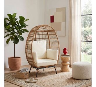 Πολυθρόνα Frox pakoworld wicker rattan φυσικό-μεταλλικό φυσικό-μαύρο πόδι-μπεζ μαξιλάρι 96x76x145εκ |  Πολυθρόνες σαλονιού στο espiti