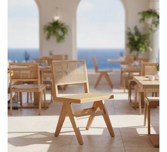 Καρέκλα Winslow pakoworld φυσικό rubberwood 45x56x82εκ |  Καρέκλες στο espiti