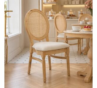 Καρέκλα Canco pakoworld φυσικό rubberwood-φυσικό rattan 50x53x98εκ |  Καρέκλες στο espiti