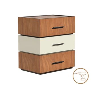 Κομοδίνο Sonlen pakoworld mdf σε καρυδί-μπεζ απόχρωση 60x40x66εκ |  Κομοδίνα στο espiti