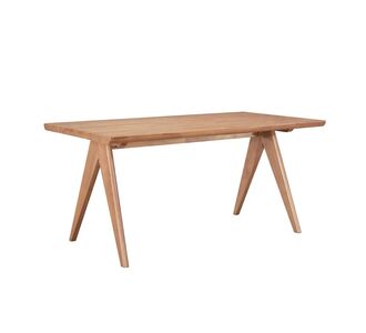 Τραπέζι Winslow pakoworld ξύλο rubberwood σε ανοιχτό καρυδί χρώμα 180x85x75εκ |  Τραπέζια στο espiti