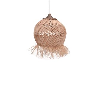 Φωτιστικό οροφής Koronse Inart sisal σε φυσικό χρώμα Φ55x68εκ |  Οροφής στο espiti