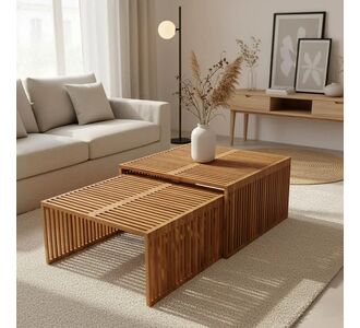 Τραπέζι Tinnie I pakoworld σετ 2τεμ teak ξύλο σε φυσική απόχρωση |  Τραπεζάκια σαλονιού στο espiti