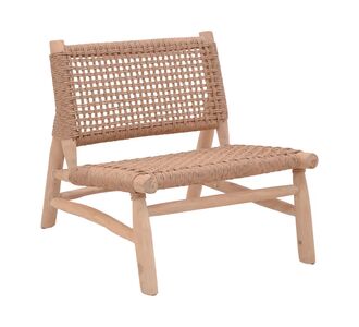 Πολυθρόνα Wanderlene pakoworld σκελετός teak ξύλο με σχοινί σε φυσική απόχρωση 67x79x68εκ |  Πολυθρόνες κήπου στο espiti