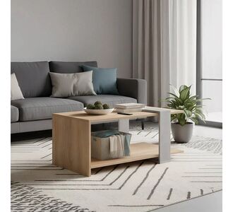 Τραπέζι σαλονιού Masasi pakoworld σε sonoma-γκρι cement απόχρωση 80x50x35εκ |  Τραπεζάκια σαλονιού στο espiti