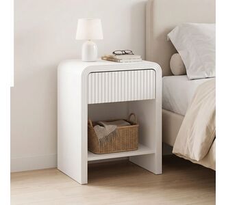 Κομοδίνο Zeplen pakoworld MDF σε λευκή απόχρωση 40x30x53εκ |  Κομοδίνα στο espiti