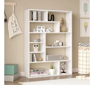 Βιβλιοθήκη Decora pakoworld σε λευκη απόχρωση 90x22x123.6εκ |  Βιβλιοθήκες στο espiti