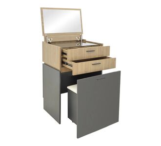 Τουαλέτα κρεβατοκάμαρας Sonlen pakoworld ανθρακί-sonoma 60x45x130εκ |  Συρταριέρες -Κονσόλες στο espiti