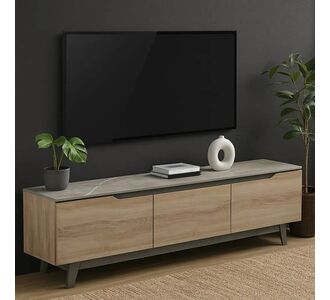 Έπιπλο τηλεόρασης Kasandra pakoworld μπεζ μαρμάρου-sonoma 180x35x48.5εκ |  Έπιπλα τηλεόρασης στο espiti