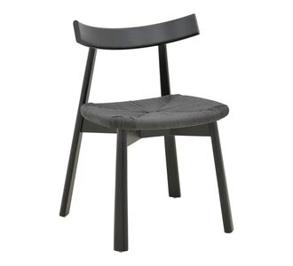 Καρέκλα Clareta pakoworld rubberwood-σχοινί σε μαύρη απόχρωση 53x55x79εκ |  Καρέκλες στο espiti