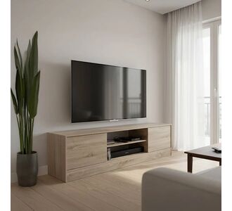 Έπιπλο τηλεόρασης Sasa pakoworld σε sonoma απόχρωση 150x35x41.5εκ |  Έπιπλα τηλεόρασης στο espiti