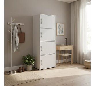 Ντουλάπι-στήλη Soline I pakoworld σε λευκή απόχρωση 40x34.5x120εκ |  Σετ Μπάνιου στο espiti