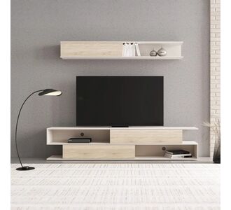 Σύνθετο σαλονιού Brick pakoworld σε sonoma oak-κρεμ απόχρωση 240x40x50.4εκ |  Συνθέσεις σαλονιού στο espiti