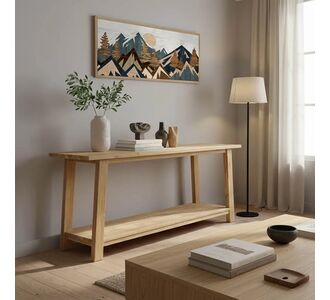 Κονσόλα Decoza pakoworld teak ξύλο σε φυσική απόχρωση 200x40x80εκ |  Συρταριέρες -Κονσόλες στο espiti