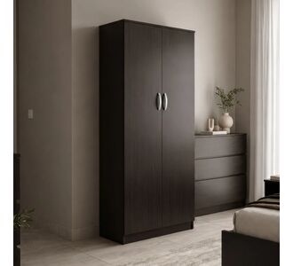 Ντουλάπα δίφυλλη Athos pakoworld σε wenge απόχρωση 80x42x180εκ |  Ντουλάπες ρούχων στο espiti