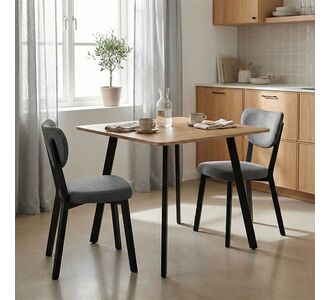 Τραπέζι Squaro pakoworld sonoma mdf με μαύρα μεταλλικά πόδια 80x80x75εκ |  Τραπέζια στο espiti