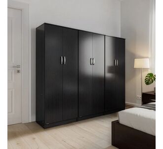 Ντουλάπα εξάφυλλη Athos pakoworld wenge 240x42x180εκ |  Ντουλάπες ρούχων στο espiti
