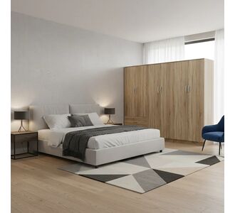 Ντουλάπα εξάφυλλη Athos I pakoworld sonoma 240x42x180εκ |  Ντουλάπες ρούχων στο espiti