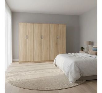 Ντουλάπα εξάφυλλη Athos ΙΙ pakoworld sonoma 240x42x180εκ |  Ντουλάπες ρούχων στο espiti