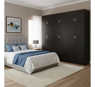 Ντουλάπα εξάφυλλη με πατάρι Athos ΙΙ pakoworld wenge 240x42x240εκ |  Ντουλάπες ρούχων στο espiti