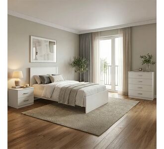Σετ Κρεβατοκάμαρας Athos λευκό με Κρεβάτι 90x190εκ Σετ 3τεμ |  Σέτ Κρεβατοκάμαρας στο espiti
