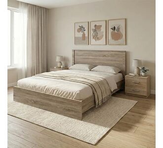Σετ Κρεβατοκάμαρας Athos Sonoma με Κρεβάτι 140x200εκ Σετ 3τεμ |  Σέτ Κρεβατοκάμαρας στο espiti