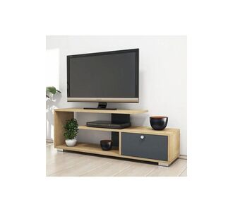 Stewehome Έπιπλο τηλεόρασης με ράφι Γκρι 120x30x42 cm 396641 |  Έπιπλα τηλεόρασης στο espiti