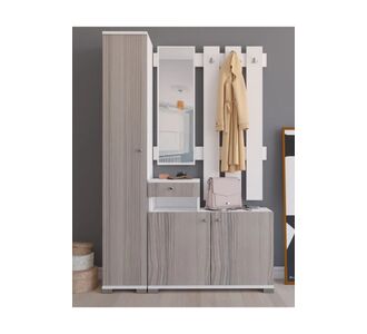 Stewehome Σετ από Συνθετικό ξύλο Λευκό 120x33x178 cm 245334 |  Καλόγεροι -Κρεμάστρες στο espiti