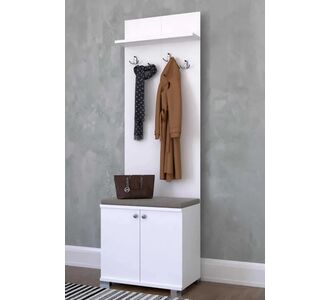 Stewehome Ντουλάπα εισόδου yali από λευκή Λευκό 60x33x177 cm 300806 |  Καλόγεροι -Κρεμάστρες στο espiti