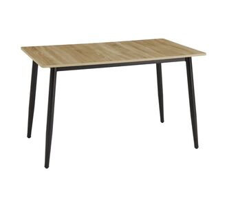 Τραπέζι Loza pakoworld sonoma MDF με μαύρο μεταλλικό πόδι 120x70x73εκ |  Τραπέζια στο espiti