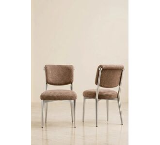 Stewehome Μονή σιδερένια καρέκλα με ασημί πόδια. 46x47x90 cm 29330926 |  Καρέκλες στο espiti
