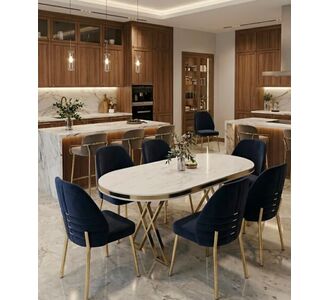Stewehome Τραπέζι Oslo με 6 καρέκλες Damla 91977631 |  Σετ τραπεζαρίες στο espiti