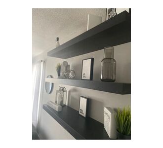 Stewehome Σετ 3 τεμαχίων μοντέρνων ραφιών τοίχου από MDF Μαύρο 50x14x14 cm 866575 |  Ραφιέρες τοίχου στο espiti