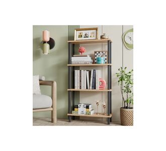 Stewehome Βιβλιοθήκη με 4 ράφια από σανίδα Καφέ 52x22x110 cm 241339 |  Βιβλιοθήκες στο espiti