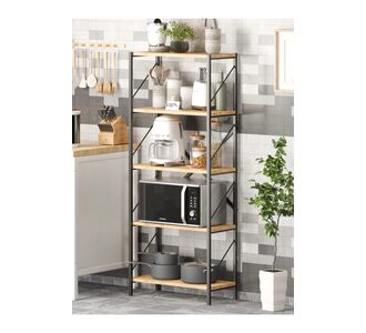 Stewehome Μεταλλική ραφιέρα κουζίνας με 5 ράφια και ντουλάπι πολλαπλών χρήσεων 92245903 |  Πάγκοι και Βοηθητικά στο espiti