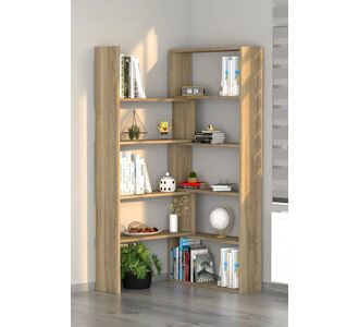 Stewehome Διακοσμητική ραφιέρα γραφείου με 10 ράφια μοντέρνου κλασικού στιλ 120x20x165 cm 84315957 |  Βιβλιοθήκες στο espiti