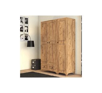 Stewehome Ντουλάπα με 3 πόρτες και συρτάρι στυλ country 118x45x45 cm 73431626 |  Ντουλάπες ρούχων στο espiti