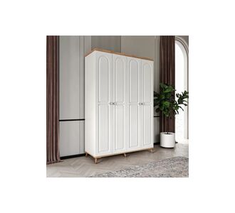 Stewehome Μποέμ ντουλάπα με 4 πόρτες από mdf χωρίς καθρέφτη 140x52x52 cm 4570875 |  Ντουλάπες ρούχων στο espiti