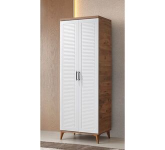 Stewehome Ντουλάπα με 2 πόρτες από mdf ατλαντικό πεύκο λευκή μοντέρνου στυλ για υπνοδωμάτιο 70x52x52 cm 35334165 |  Ντουλάπες ρούχων στο espiti